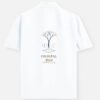 chaupal-oversized-shirt-white CHAUPAL — Oversized Shirt in white, back view with a banyan canopy over a village square