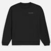 quiet-standard-sweatshirt-black-front QUIET STANDARD — Sweatshirt in black, front view with QUIET STANDARD at the left chest