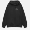 jaali-lattice-hoodie-black-front JAALI — Lattice Hoodie in black, front view with the small star and JAALI wordmark at the left chest