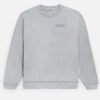 quiet-standard-sweatshirt-grey-melange-front QUIET STANDARD — Sweatshirt in grey melange, front view with QUIET STANDARD at the left chest