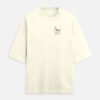 aurum-terry-oversized-tee-off-white-front AURUM — Terry Oversized Tee in off white, front view with the Au element tile and AURUM wordmark