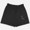 siesta-terry-shorts-black SIESTA — Terry Shorts in black, crescent moon and stars on the left leg