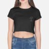 koral-crop-top-black KORAL — Crop Top in black, left chest coral line drawing