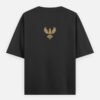 THE HOUSE TEE — INK — back THE HOUSE TEE — INK in black, back view with the Luxoriq crest