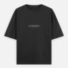 THE HOUSE TEE — INK — front THE HOUSE TEE — INK in black, front view with the small chest print